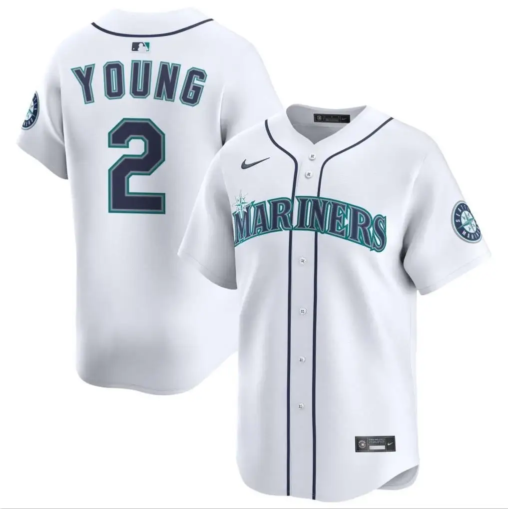 Cole Young Jersey #2 Mariners Vapor Premier Limited All Stitched by My Store