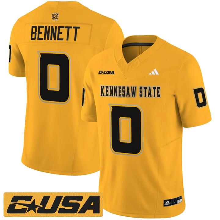 Coleman Bennett Jersey #0 Kennesaw State Owls 2025 Vapor Stitched by My Store NCAA Football Jerseys