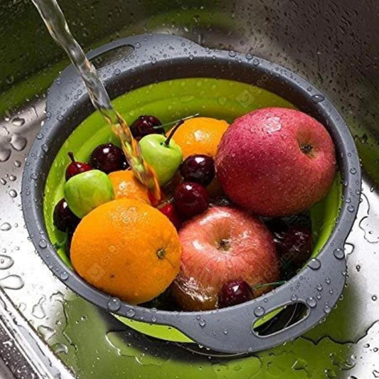 Collapsible Silicone Strainer Basket by Casa & Beyond