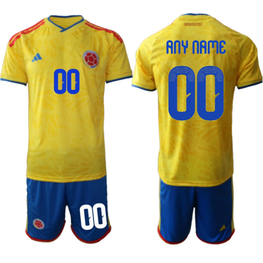 Colombia Team Custom Yellow 2026 World Cup Home Soccer Jersey Suit by Soccer Jersey