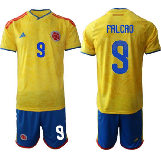 Colombia Team #9 Radamel Falcao Yellow 2026 World Cup Home Soccer Jersey by Soccer Jersey