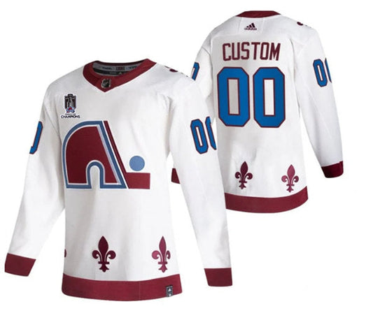 Colorado Avalanche Avtive Player Custom 2022 White Stanley Cup Champions Patch Stitched Jersey by Hockey David