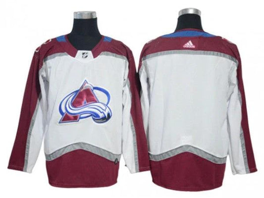 Colorado Avalanche Blank White Away Jersey by Hockey David