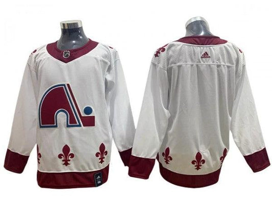 Colorado Avalanche Blank White Reverse Retro Jersey by Hockey David