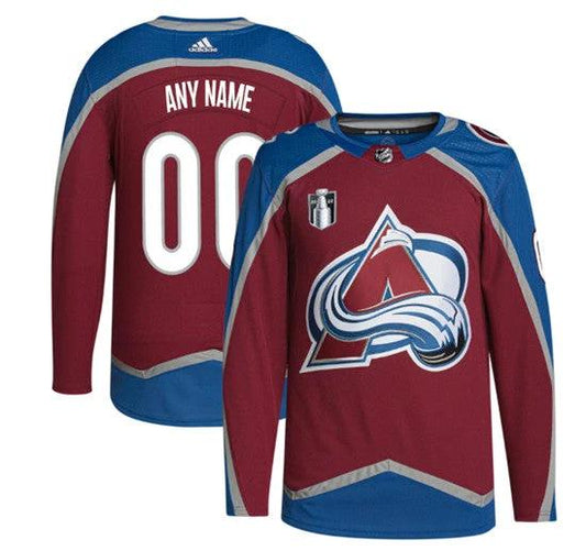 Colorado Avalanche Custom 2022 Burgundy Stanley Cup Final Patch Stitched Jersey by Hockey David