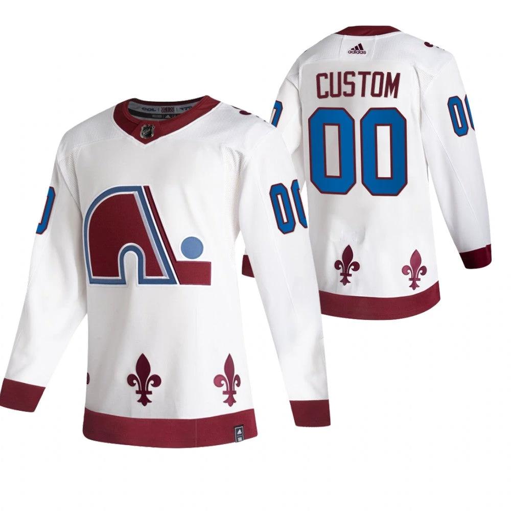 Colorado Avalanche Custom White 2020-21 Alternate Player NHL Jersey by Hockey David