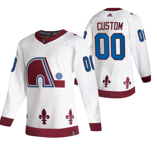 Colorado Avalanche Custom White 2020-21 Alternate Player NHL Jersey by Hockey David