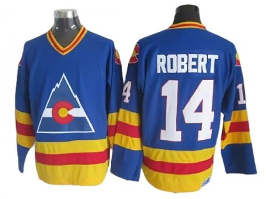 Colorado Avalanche #14 Rene Robert 1980 Vintage CCM Jersey - Blue by Hockey David