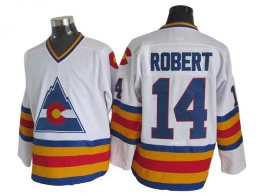 Colorado Avalanche #14 Rene Robert 1980 Vintage CCM Jersey - White by Hockey David
