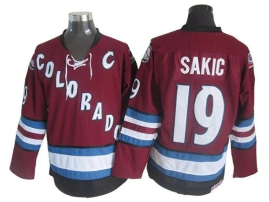 Colorado Avalanche #19 Joe Sakic Burgundy 2002 Vintage CCM Jersey by Hockey David