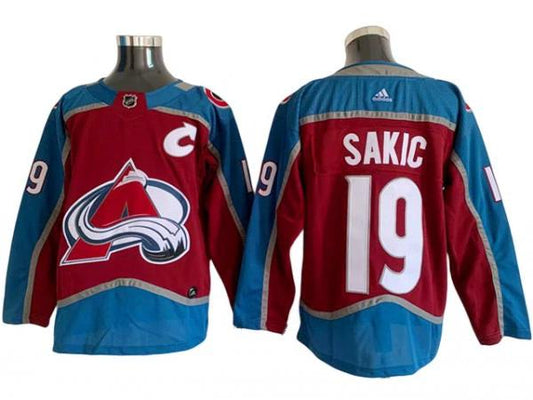 Colorado Avalanche #19 Joe Sakic Burgundy Home Jersey by Hockey David