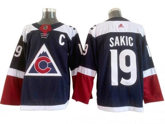 Colorado Avalanche #19 Joe Sakic Navy Alternate Jersey by Hockey David