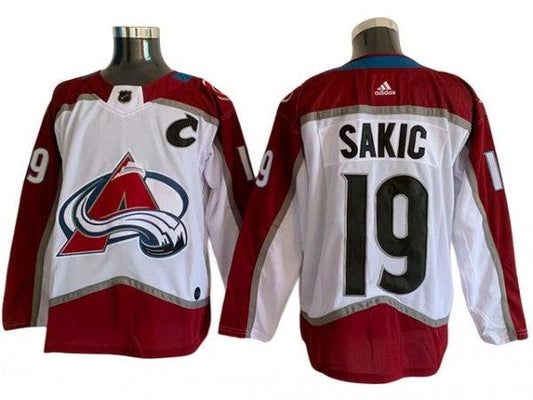 Colorado Avalanche #19 Joe Sakic White Jersey by Hockey David