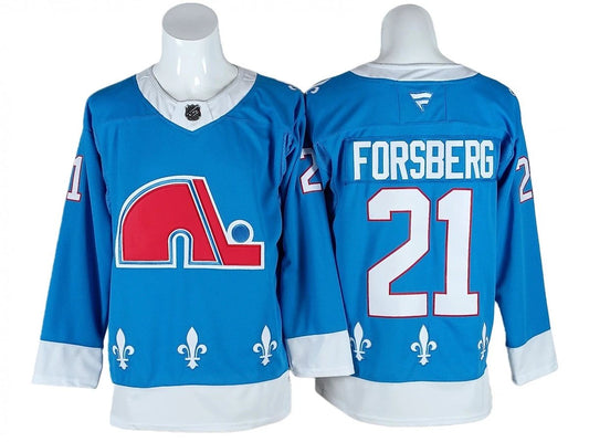 Colorado Avalanche #21 Peter Forsberg Light Blue Heritage Jersey by Hockey David