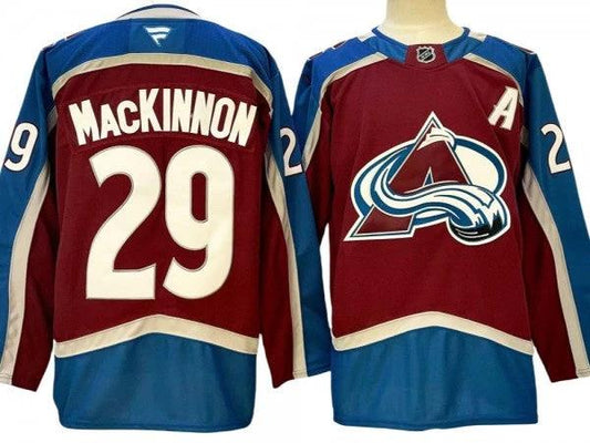Colorado Avalanche #29 Nathan MacKinnon Burgundy 2024 Home Jersey by Hockey David