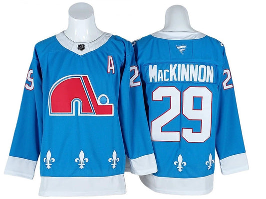 Colorado Avalanche #29 Nathan MacKinnon Light Blue Heritage Jersey by Hockey David