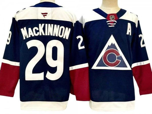 Colorado Avalanche #29 Nathan MacKinnon Navy 2024 Alternate Jersey by Hockey David