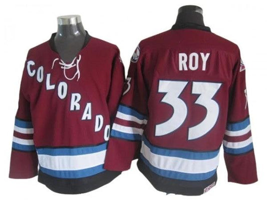 Colorado Avalanche #33 Patrick Roy Burgundy 2002 Vintage CCM Jersey by Hockey David