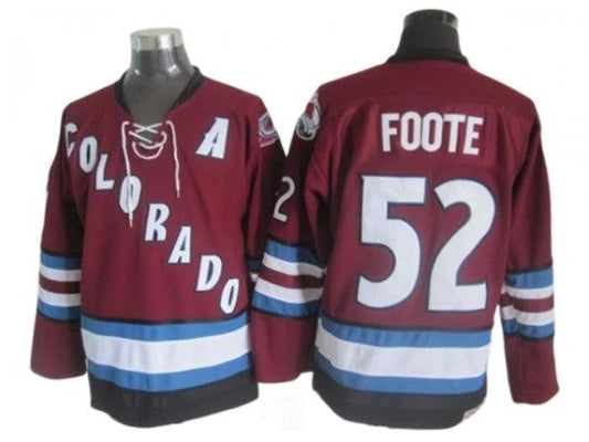 Colorado Avalanche #52 Adam Foote Burgundy 2002 Vintage CCM Jersey by Hockey David