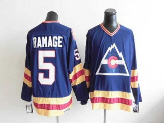Colorado Avalanche #5 Rob Ramage 1980 Vintage CCM Jersey - Blue by Hockey David