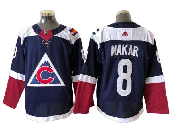 Colorado Avalanche #8 Cale Makar Navy Alternate Jersey by Hockey David