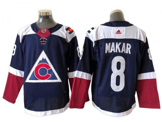 Colorado Avalanche #8 Cale Makar Navy Alternate Jersey by Hockey David