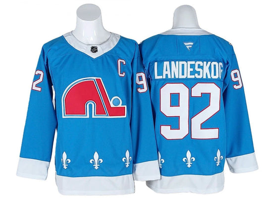 Colorado Avalanche #92 Gabriel Landeskog Light Blue Heritage Jersey by Hockey David