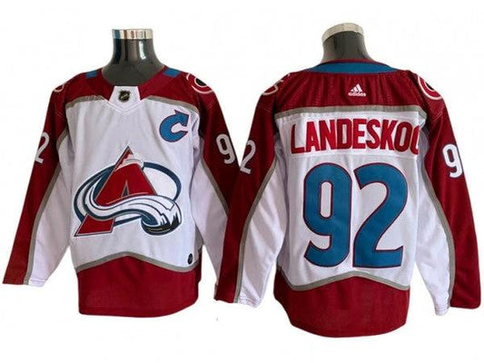Colorado Avalanche #92 Gabriel Landeskog White 2023 Jersey by Hockey David