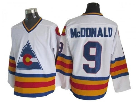 Colorado Avalanche #9 Lanny McDonald 1980 Vintage CCM Jersey - White by Hockey David
