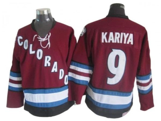 Colorado Avalanche #9 Paul Kariya Burgundy 2002 Vintage CCM Jersey by Hockey David