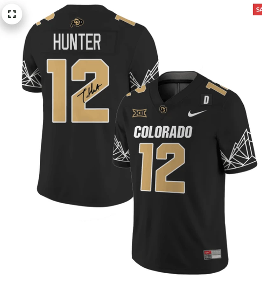 Colorado Buffaloes “Heisman Travis Hunter” With Signature Jersey Black by NCAA Football Jersey