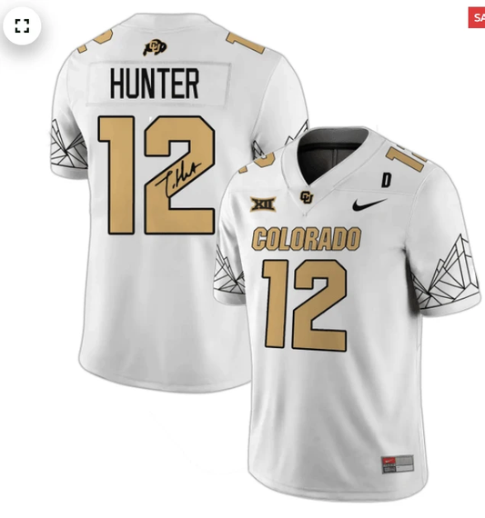Colorado Buffaloes “Heisman Travis Hunter” With Signature Jersey White by NCAA Football Jersey