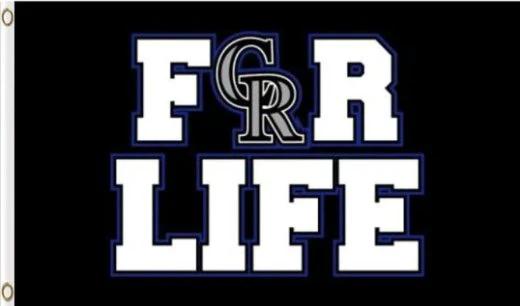 Colorado Rockies For Life Flag 3X5Ft Banner USA Polyester with Brass Grommets by flagsjustdoit