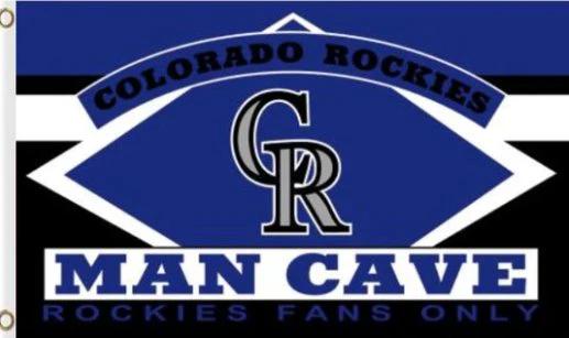 Colorado Rockies Man Cave Flag 3X5Ft Banner USA Polyester with Brass Grommets by flagsjustdoit