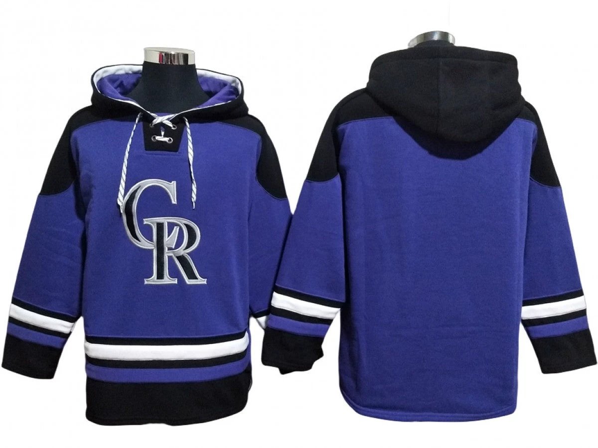 Colorado Rockies Purple Ageless Must-Have Lace-Up Pullover Hoodie by Hoodie Pullover