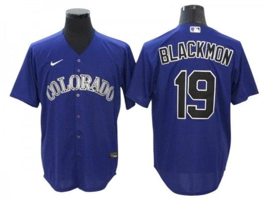 Colorado Rockies #19 Charlie Blackmon Purple Alternate Cool Base Jersey by My Store