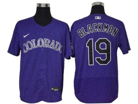 Colorado Rockies #19 Charlie Blackmon Purple Alternate Flex Base Jersey by My Store