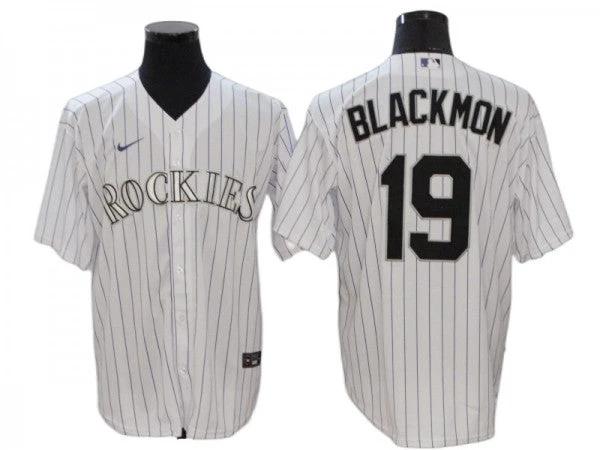 Colorado Rockies #19 Charlie Blackmon White Home Cool Base Jersey by My Store