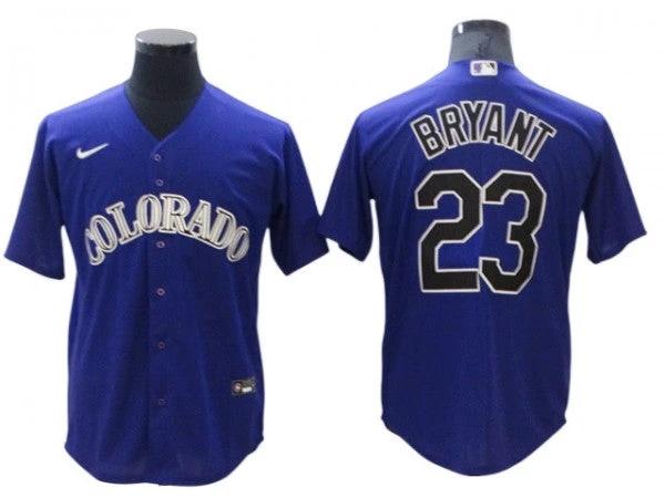 Colorado Rockies #23 Kris Bryant Purple Alternate Cool Base Jersey by My Store
