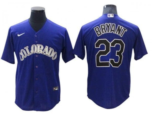 Colorado Rockies #23 Kris Bryant Purple Alternate Cool Base Jersey by My Store