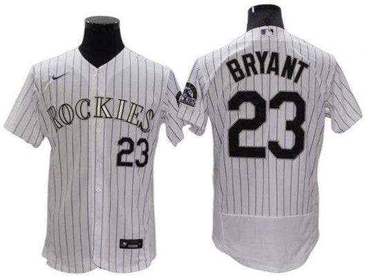 Colorado Rockies #23 Kris Bryant White Home Flex Base Jersey by My Store