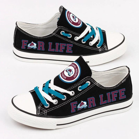Colorado Avalanche Low Top Canvas Sport Sneakers Shoes For Men Women Fans by Crocs