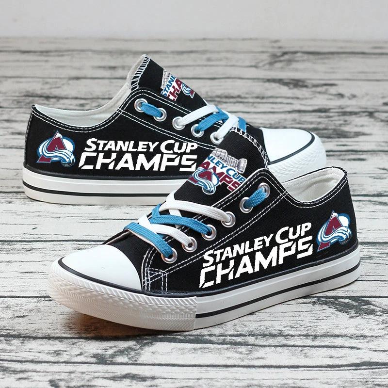 Colorado Avalanche Low Top Canvas Sport Sneakers Shoes For Men Women Fans by Crocs