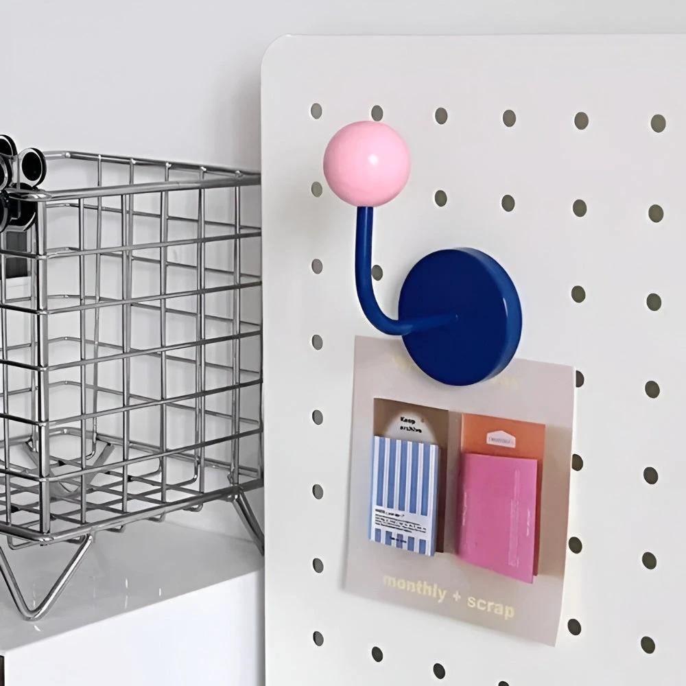Colorful Magnetic Wooden Ball Hooks Home Storage by Casa & Beyond