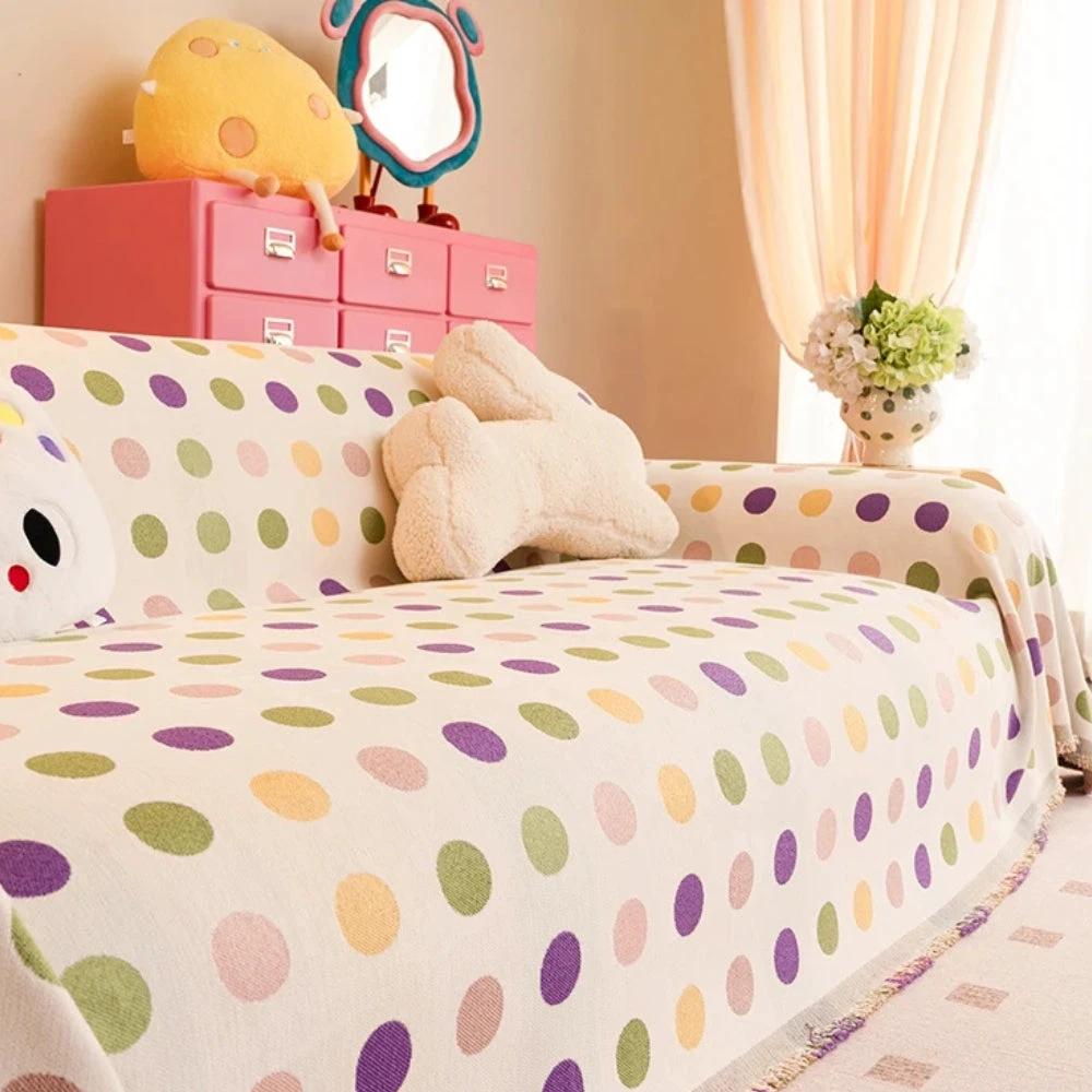 Colorful Polka Dot Sofa Cover by Casa & Beyond