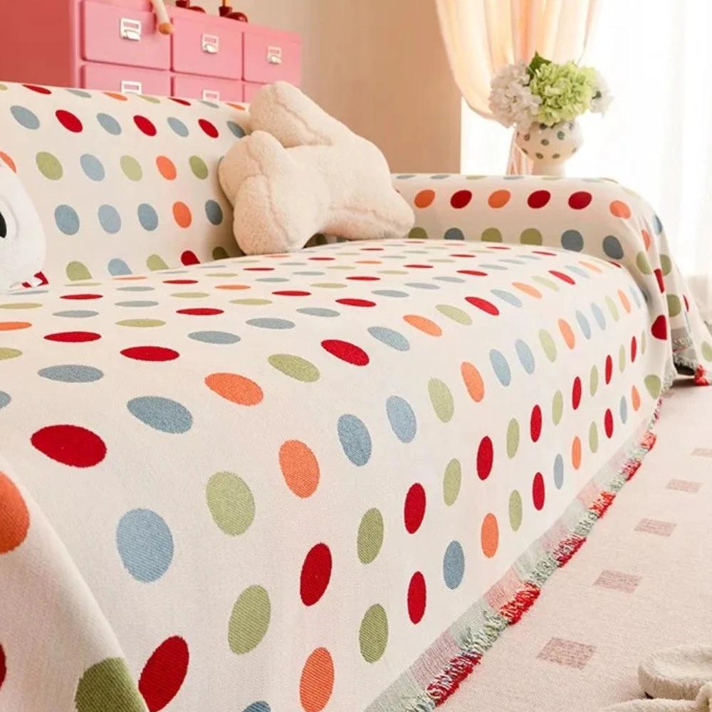 Colorful Polka Dot Sofa Cover by Casa & Beyond