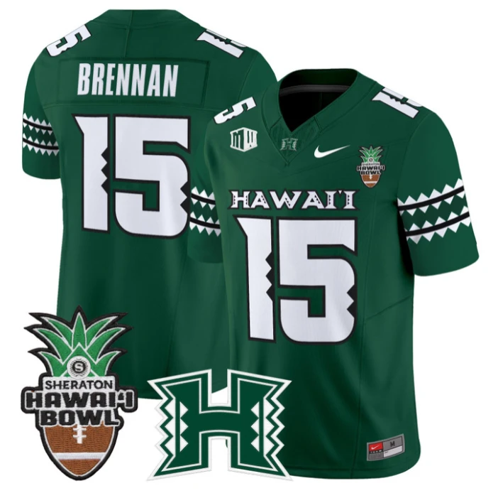 Colt Brennan Jersey #15 Hawai'i Rainbow 2025 Hawai'i Bowl Stitched by My Store NCAA Football Jerseys