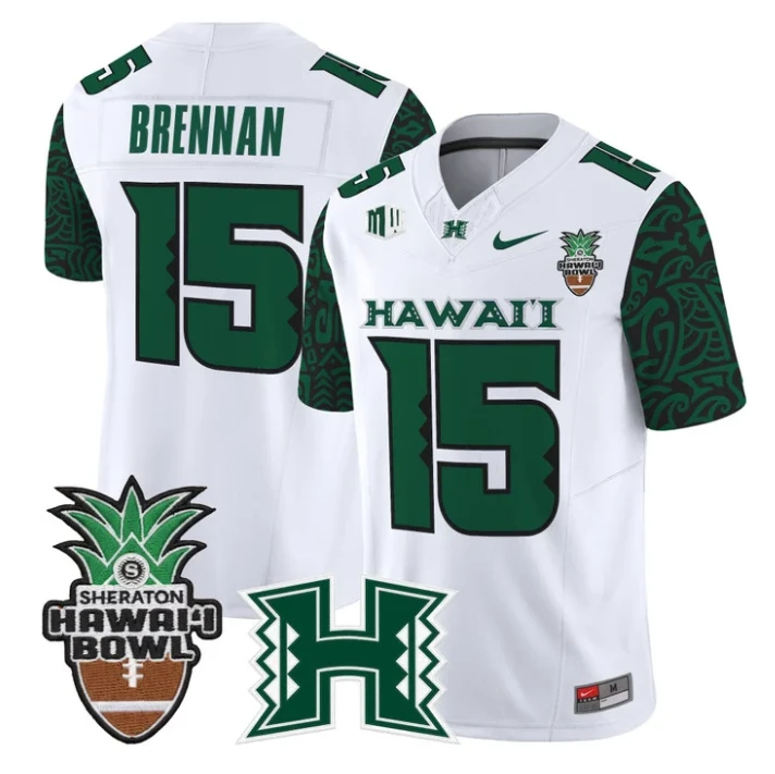 Colt Brennan Jersey #15 Hawai'i Rainbow 2025 Hawai'i Bowl Stitched Black Limited by My Store NCAA Football Jerseys