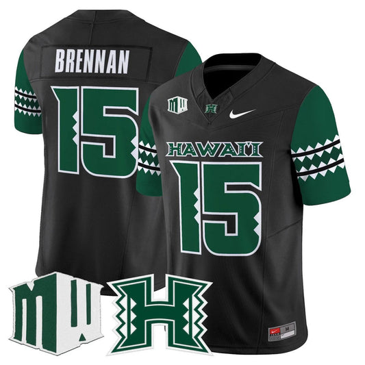 Colt Brennan Jersey #15 Hawai'i Rainbow Warriors 2025 Vapor Stitched by My Store NCAA Football Jerseys