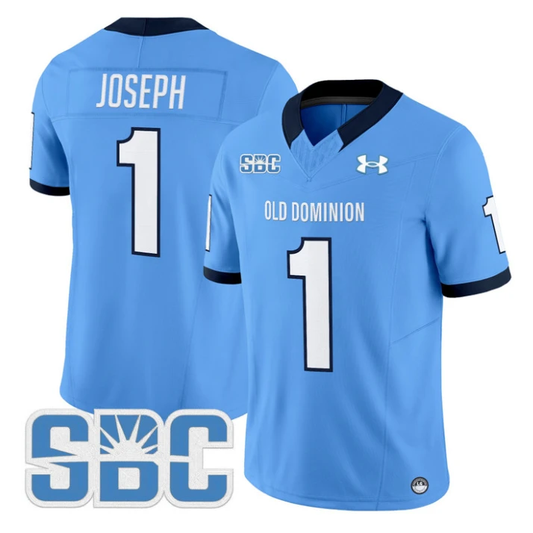 Colton Joseph Jersey #1 Old Dominion Monarchs 2025 Vapor Stitched Blue by My Store NCAA Football Jerseys